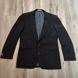 Vintage Yves Saint Laurent Mens Blazer 42R YSL 100% Wool Jacket France Black